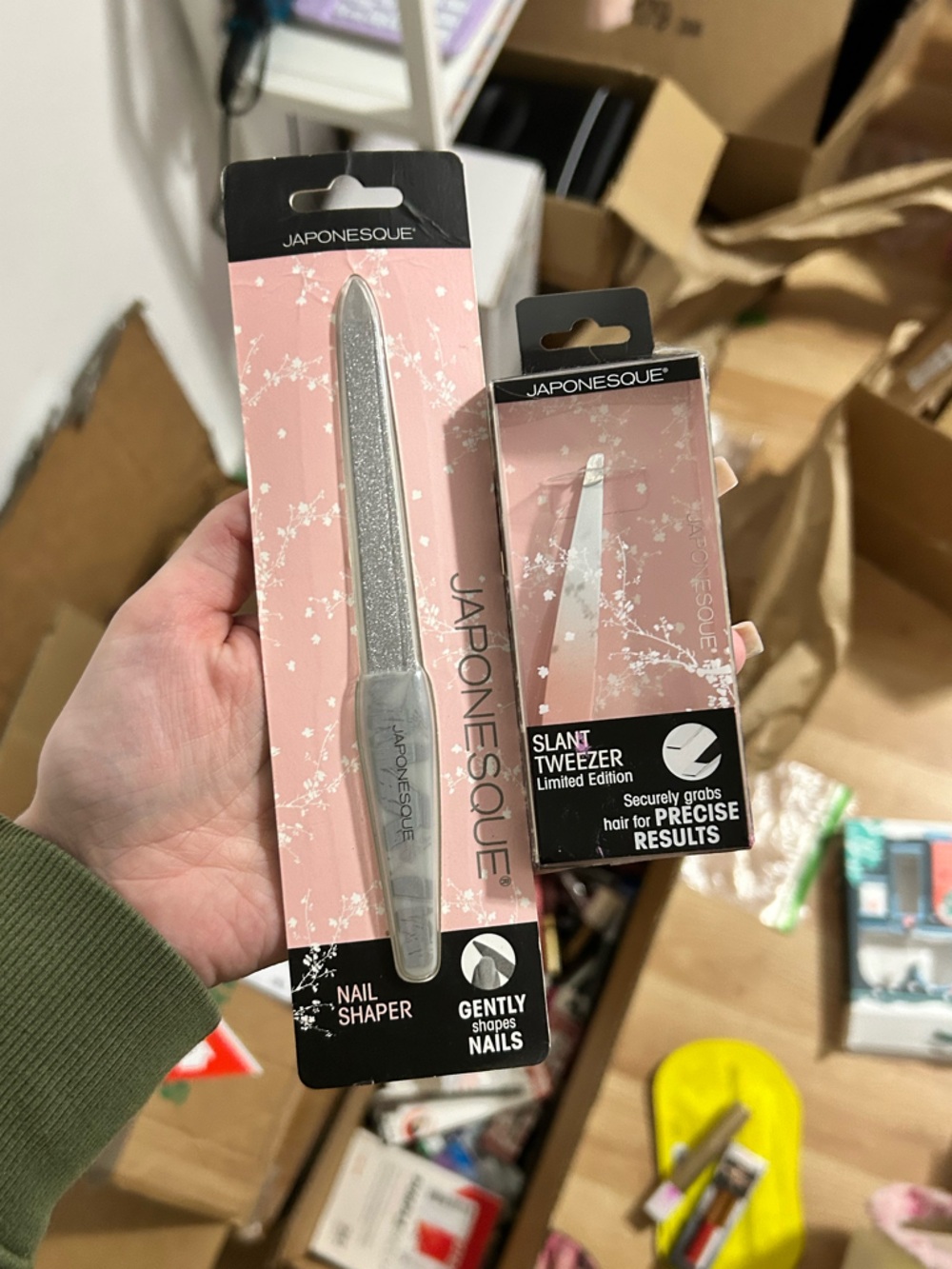 Japonesque Crystal Nail File and Tweezers Set